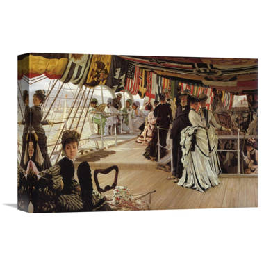 Global Gallery The Ball On Shipboard On Canvas by James Tissot